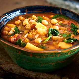 Spanish Chickpea Soup with Spinach