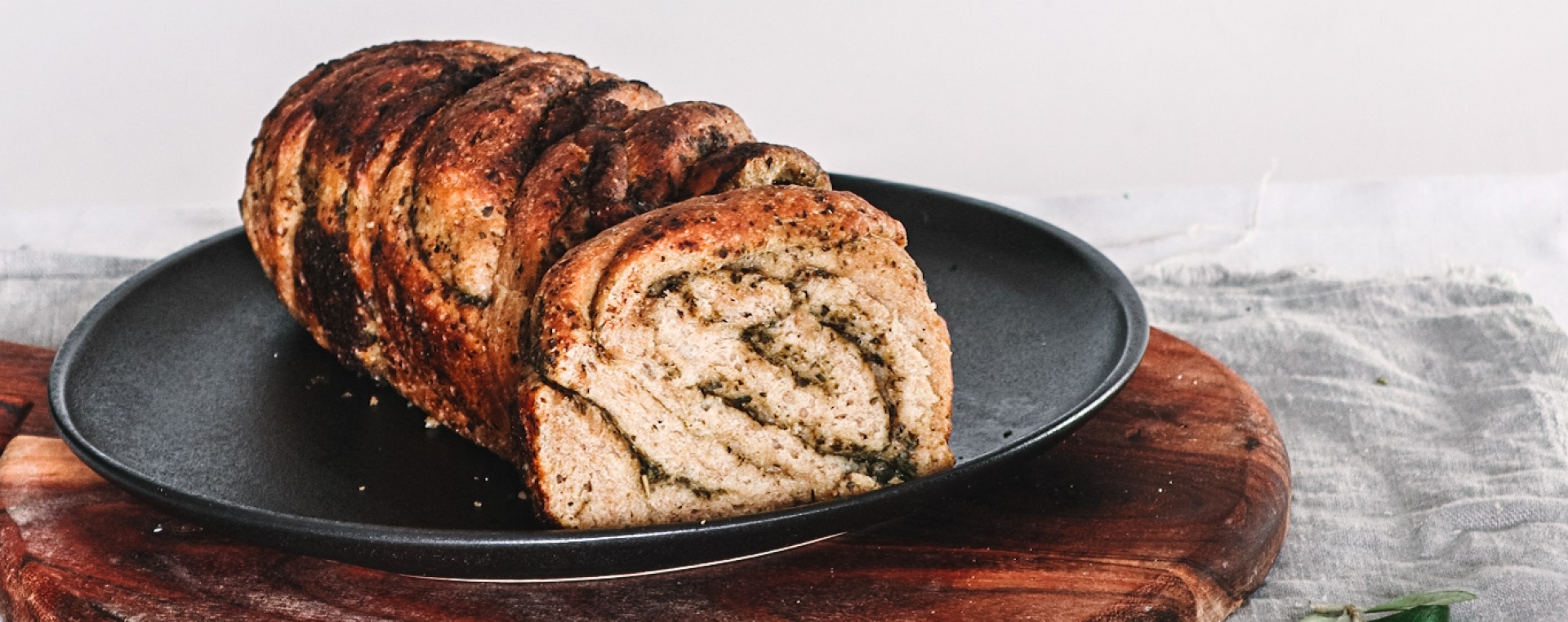 Vegan Braided Pesto Bread