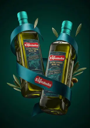 Two bottles of extra virgin oil La española