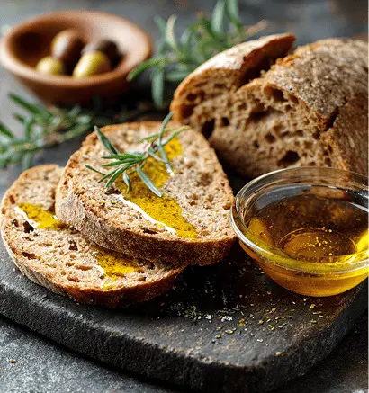 Slice of bread with oil La española